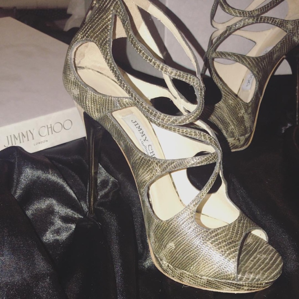 Jimmy Choo python sandal - Picture 1 of 1